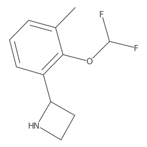 2-[2-(Difluoromethoxy)-3-methylphenyl]azetidine结构式
