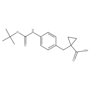 1-[(4-{[(Tert-butoxy)carbonyl]amino}phenyl)methyl]cyclopropane-1-carboxylic acid Structure