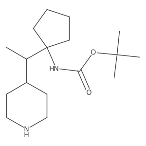 tert-butyl N-{1-[1-(piperidin-4-yl)ethyl]cyclopentyl}carbamate Structure
