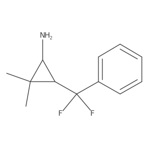 3-[Difluoro(phenyl)methyl]-2,2-dimethylcyclopropan-1-amine结构式