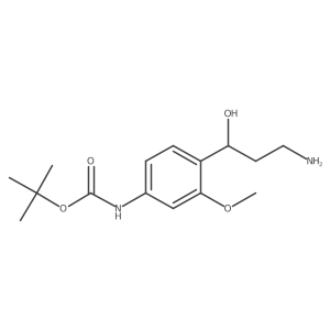 tert-butyl N-[4-(3-amino-1-hydroxypropyl)-3-methoxyphenyl]carbamate Structure