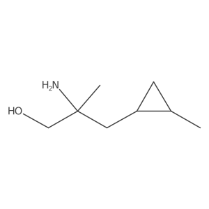 2-Amino-2-methyl-3-(2-methylcyclopropyl)propan-1-ol Structure