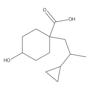 1-(2-Cyclopropylpropyl)-4-hydroxycyclohexane-1-carboxylic acid结构式