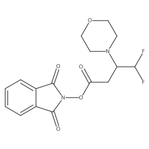 1,3-dioxo-2,3-dihydro-1H-isoindol-2-yl 4,4-difluoro-3-(morpholin-4-yl)butanoate结构式