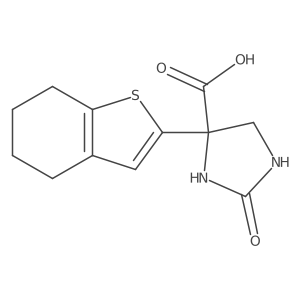 2-Oxo-4-(4,5,6,7-tetrahydro-1-benzothiophen-2-yl)imidazolidine-4-carboxylic acid Structure
