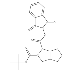 rac-2-tert-butyl 1-(1,3-dioxo-2,3-dihydro-1H-isoindol-2-yl) (1R,3aR,6aS)-octahydrocyclopenta[c]pyrrole-1,2-dicarboxylate结构式
