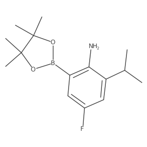 4-Fluoro-2-isopropyl-6-(4,4,5,5-tetramethyl-1,3,2-dioxaborolan-2-yl)aniline Structure