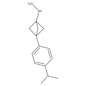 4-(3-Hydrazinyl-1-bicyclo[1.1.1]pentanyl)-N,N-dimethylaniline Structure