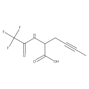 2-(Trifluoroacetamido)hex-4-ynoic acid结构式