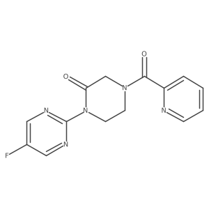 1-(5-Fluoropyrimidin-2-yl)-4-(pyridine-2-carbonyl)piperazin-2-one结构式