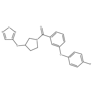 [3-(4-fluorophenoxy)phenyl]-[3-(1,2,5-thiadiazol-3-yloxy)pyrrolidin-1-yl]methanone Structure