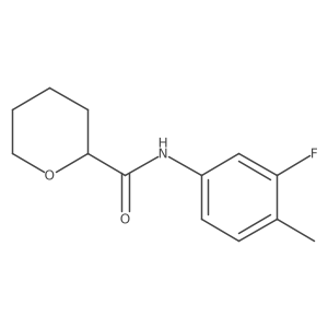 N-(3-fluoro-4-methylphenyl)oxane-2-carboxamide结构式
