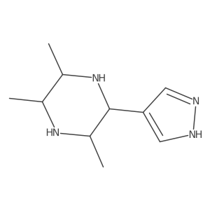 2,3,5-Trimethyl-6-(1H-pyrazol-4-yl)piperazine Structure