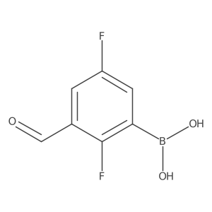(2,5-Difluoro-3-formylphenyl)boronic acid结构式