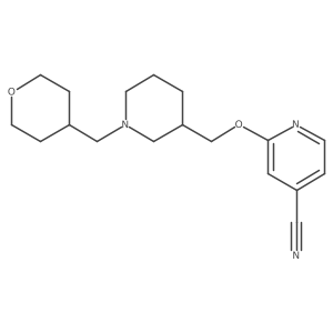 2-({1-[(Oxan-4-yl)methyl]piperidin-3-yl}methoxy)pyridine-4-carbonitrile结构式