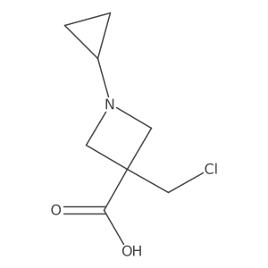 3-(Chloromethyl)-1-cyclopropylazetidine-3-carboxylic acid结构式