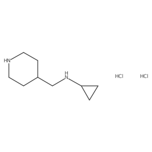 N-(4-Piperidylmethyl)cyclopropanamine Dihydrochloride结构式