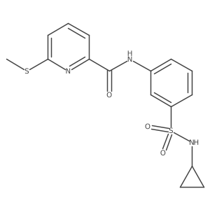 N-[3-(Cyclopropylsulfamoyl)phenyl]-6-methylsulfanylpyridine-2-carboxamide结构式