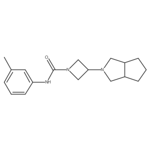 N-(3-methylphenyl)-3-{octahydrocyclopenta[c]pyrrol-2-yl}azetidine-1-carboxamide结构式