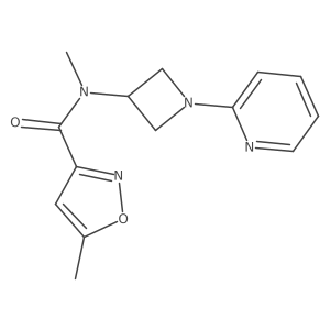 N,5-dimethyl-N-[1-(pyridin-2-yl)azetidin-3-yl]-1,2-oxazole-3-carboxamide结构式
