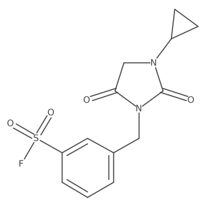 3-[(3-Cyclopropyl-2,5-dioxoimidazolidin-1-yl)methyl]benzenesulfonyl fluoride结构式