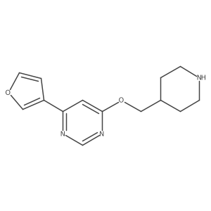 4-(Furan-3-yl)-6-[(piperidin-4-yl)methoxy]pyrimidine Structure