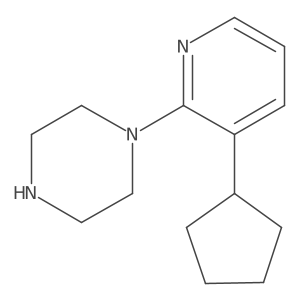 1-(3-Cyclopentylpyridin-2-yl)piperazine结构式