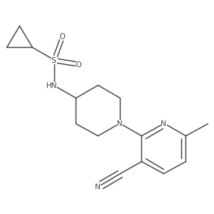 N-[1-(3-cyano-6-methylpyridin-2-yl)piperidin-4-yl]cyclopropanesulfonamide Structure
