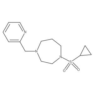 1-(Cyclopropanesulfonyl)-4-[(pyridin-2-yl)methyl]-1,4-diazepane Structure