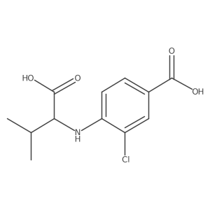 4-[[(1R)-1-Carboxy-2-methylpropyl]amino]-3-chlorobenzoic acid Structure