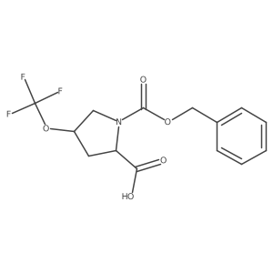 (2S,4S)-1-[(benzyloxy)carbonyl]-4-(trifluoromethoxy)pyrrolidine-2-carboxylic acid Structure