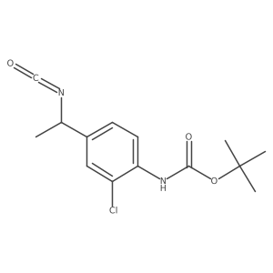 tert-butyl N-[2-chloro-4-(1-isocyanatoethyl)phenyl]carbamate结构式