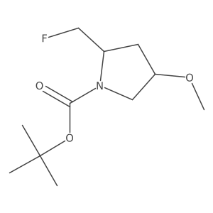 tert-butyl (2R,4R)-2-(fluoromethyl)-4-methoxypyrrolidine-1-carboxylate结构式