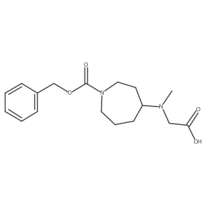 2-({1-[(Benzyloxy)carbonyl]azepan-4-yl}(methyl)amino)acetic acid结构式