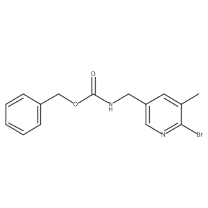 benzyl N-[(6-bromo-5-methylpyridin-3-yl)methyl]carbamate结构式