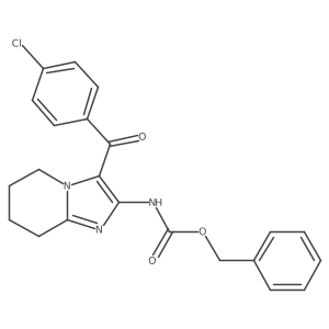 benzyl N-[3-(4-chlorobenzoyl)-5H,6H,7H,8H-imidazo[1,2-a]pyridin-2-yl]carbamate结构式