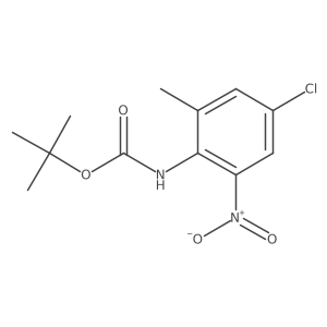 tert-butyl N-(4-chloro-2-methyl-6-nitrophenyl)carbamate结构式