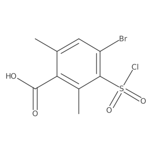4-Bromo-3-(chlorosulfonyl)-2,6-dimethylbenzoic acid Structure