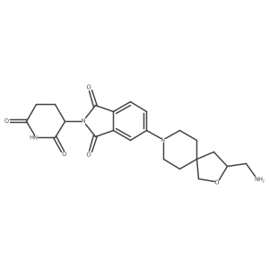 5-[3-(aminomethyl)-2-oxa-8-azaspiro[4.5]decan-8-yl]-2-(2,6-dioxopiperidin-3-yl)-2,3-dihydro-1H-isoindole-1,3-dione Structure