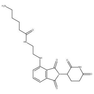 5-amino-N-[2-[[2-(2,6-dioxo-3-piperidyl)-1,3-dioxo-isoindolin-4-yl]amino]ethyl]pentanamide结构式