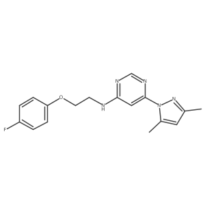 6-(3,5-dimethyl-1H-pyrazol-1-yl)-N-[2-(4-fluorophenoxy)ethyl]pyrimidin-4-amine结构式