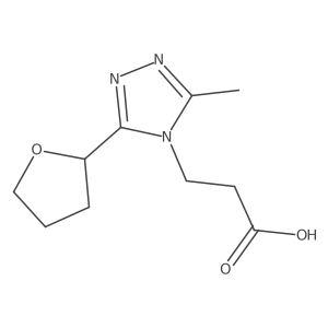 3-[3-methyl-5-(oxolan-2-yl)-4H-1,2,4-triazol-4-yl]propanoic acid Structure