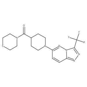 4-{1-[3-(Trifluoromethyl)-[1,2,4]triazolo[4,3-b]pyridazin-6-yl]piperidine-4-carbonyl}thiomorpholine Structure