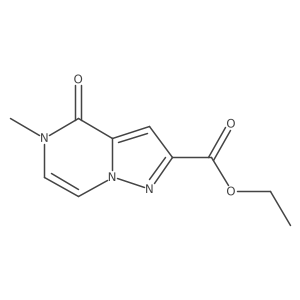 Ethyl 5-methyl-4-oxo-4,5-dihydropyrazolo[1,5-a]pyrazine-2-carboxylate结构式