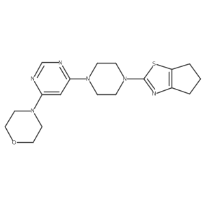 4-[6-(4-{4H,5H,6H-cyclopenta[d][1,3]thiazol-2-yl}piperazin-1-yl)pyrimidin-4-yl]morpholine结构式