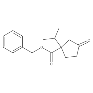 Benzyl 1-isopropyl-3-oxocyclopentanecarboxylate结构式