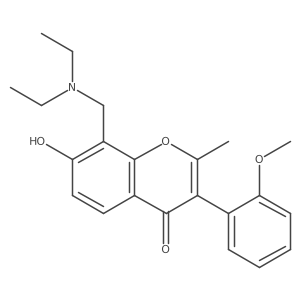 8-((diethylamino)methyl)-7-hydroxy-3-(2-methoxyphenyl)-2-methyl-4H-chromen-4-one Structure