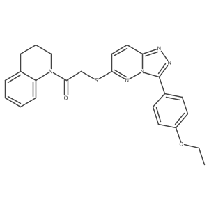 1-(3,4-dihydroquinolin-1(2H)-yl)-2-((3-(4-ethoxyphenyl)-[1,2,4]triazolo[4,3-b]pyridazin-6-yl)thio)ethanone结构式