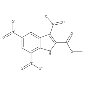 Methyl 3,5,7-trinitro-1H-indole-2-carboxylate结构式