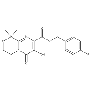 N-[(4-fluorophenyl)methyl]-3-hydroxy-9,9-dimethyl-4-oxo-6,7-dihydropyrimido[2,1-c][1,4]oxazine-2-carboxamide结构式